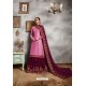 Pink Embroidered Satin Georgette Designer Palazzo Salwar Suit