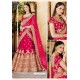 Rose Red Heavy Multi Embroidered Designer Wedding Lehenga Choli