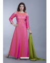 Pink Heavy Embroidered Gown Style Designer Anarkali Suit