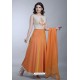 Orange Heavy Embroidered Gown Style Designer Anarkali Suit
