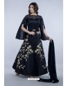 Black Heavy Embroidered Gown Style Designer Anarkali Suit