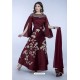 Maroon Heavy Embroidered Gown Style Designer Anarkali Suit