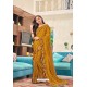 Marigold Party Wear Designer Embroidered Soft Silk Sari