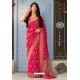 Rani Party Wear Designer Embroidered Sari