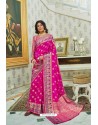 Rani Party Wear Designer Pathani Silk Embroidered Sari