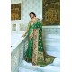 Forest Green Party Wear Designer Pathani Silk Embroidered Sari