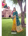 Yellow Party Wear Designer Pure Banarasi Silk Embroidered Sari