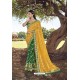 Forest Green Party Wear Designer Pure Banarasi Silk Embroidered Sari