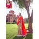 Orange Party Wear Designer Pure Banarasi Silk Embroidered Sari