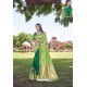 Forest Green Party Wear Designer Pure Banarasi Silk Embroidered Sari