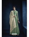 Sea Green Heavy Embroidered Georgette Designer Anarkali Suit