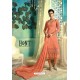 Light Orange Heavy Designer Party Wear Straight Salwar Suit