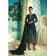 Teal Blue Heavy Designer Party Wear Straight Salwar Suit