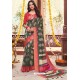 Carbon Cotton Silk Printed Work Saree