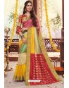 Beautiful Multi Colour Cotton Silk Printed Work Saree