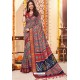 Pretty Multi Colour Cotton Silk Printed Work Saree