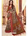 Latest Multi Colour Cotton Silk Printed Work Saree