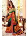 Stylish Multi Colour Cotton Silk Printed Work Saree