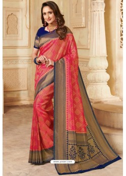 Rani Silk Jacquard Work Designer Saree