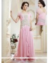 Lovely Pink Georgette Designer Gown