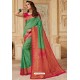 Jade Green Silk Jacquard Work Designer Saree