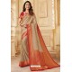 Beige Silk Jacquard Work Designer Saree