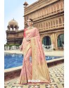 Baby Pink Silk Designer Traditional Saree