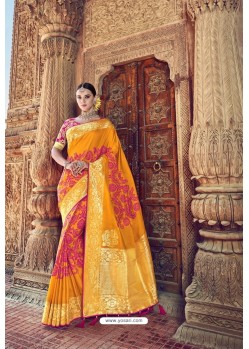 Mustard Silk Designer Traditional Saree