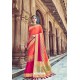 Orange Silk Designer Traditional Saree