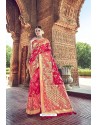 Elegant Crimson Silk Designer Traditional Saree