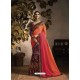 Multi Colour Heavy Zari Embroidered Designer Saree