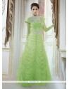 Lovely Green Georgette Designer Gown