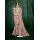 Old Rose Satin Georgette Embroidered Party Wear Saree