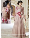 Light Pink Shaded Jacquard Gown