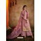 Pink Jacquard Designer Palazzo Suit