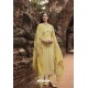 Yellow Pure Georgette Lucknowi Embroidered Straight Suit