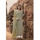 Taupe Pure Georgette Lucknowi Embroidered Straight Suit