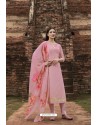Pink Pure Georgette Lucknowi Embroidered Straight Suit