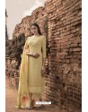 Cream Pure Georgette Lucknowi Embroidered Straight Suit
