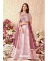 Pink Jacquard Silk Party Wear Designer Lehenga Choli