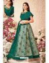 Dark Green Jacquard Silk Net Party Wear Designer Lehenga Choli