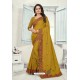 Marigold Art Silk Resham Embroidered Saree