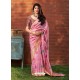 Light Pink Banarasi Silk Jacquard Worked Designer Saree