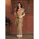Gold Banarasi Silk Jacquard Worked Designer Saree