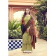 Olive Green Pure Jam Silk Palazzo Suit