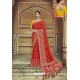 Red Fancy Fabric Designer Saree