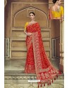 Red Fancy Fabric Designer Saree