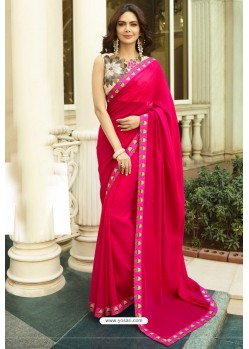 Rani Georgette Silk Designer Saree