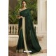 Dark Green Georgette Silk Designer Saree