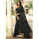 Elegant Black Georgette Silk Designer Saree